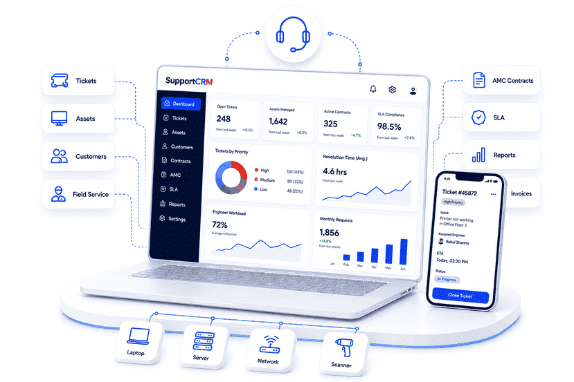 SupportCRM Dashboard